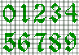 Counted cross stitch alphabet letters and numbers simple patterns in 12 font styles to make your own quotes. Old English Alphabet Broderimonstre Perlemonstre Korssting Broderi