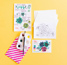 This post has four of my favorite watercolor tutorials that are. Succulent Cactus Watercolor Painting For Beginners Easy Art Painting Mini Kit Diy Pink Puddle Studio