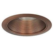 Lithonia lighting wafer ultra thin recessed light 3 led open trim canless recessed fixture with 3000k color temperature model: 6 Recessed Lighting Air Tight Bronze Baffle Bronze Trim