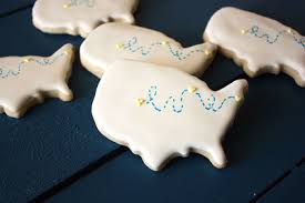 Image result for usa shaped frosted cookies
