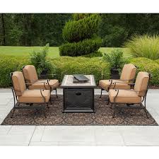 Member S Mark Heirloom Bay 5 Pc Fire Chat Set With Premium Sunbrella Fabric Sam S Clu Deep Seating Patio Furniture Outdoor Seating Set Patio Furniture Fire