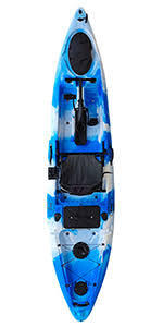 Kudo outdoor wholesale sit on top kayak china fishing kayak. Amazon Com Bkc Pk11 Angler 10 5 Foot Sit On Top Solo Fishing Kayak W Instant Reverse Pedal Drive Hand Control Rudder Paddle And Upright Seat Blue Sports Outdoors