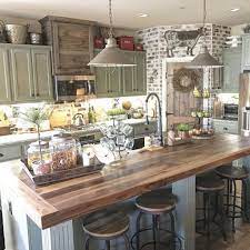 Rustic Kitchen Island Decorating Ideas Layjao Affordable Farmhouse Kitchen Farmhouse Kitchen Decor Rustic Country Kitchens