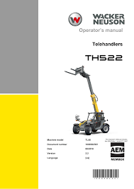 Wacker neuson construction equipment and construction machinery. Wacker Neuson Th522 User Manual Manualzz