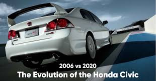 The sedan version was introduced with two distinct styling for different markets, with one of them sold as th. Honda Civic 2006 Vs 2020 Honda Civic Evolution Of A Poster Car