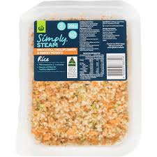 Mild, slightly sweet, a little nutty. Woolies Simply Steam Cauliflower Broccoli Sweet Potato Rice 250g 1200australia