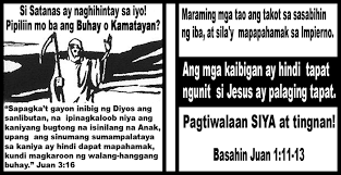 No one comes to the father, but by me. go to an order form. Tagalog Tracts Operation Somebody Cares