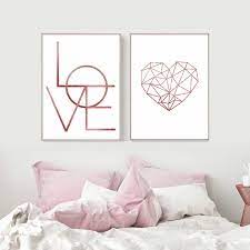 Allthecutethings rose gold wire wall grid. Rose Gold Decorgirls Bedroom Decorlove Posterbedroom Wall Etsy Rose Gold Decor Bedroom Wall Art Girl Bedroom Decor