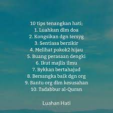 Tenangkan dirimu dalam segala situasi, karena ketenangan adalah kekuatanmu. ucapan yang disaring dengan hati akan memberikan ketenangan dan keteduhan hati pendengarnya. 10 Tips Hati Tenang Vsl Beauty Care Pasir Gudang Johor Facebook