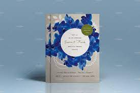 Premium Blue Orchid Wedding Invite Blue Orchid Wedding Orchid Wedding Invitations Orchid Wedding