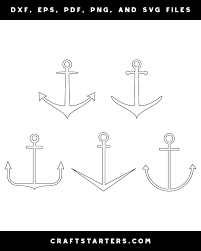 Simple Anchor Outline Patterns Dfx Eps Pdf Png And Svg Cut Files You can use these free icons and png images for your photoshop design, documents, web sites, art projects or google. simple anchor outline patterns dfx