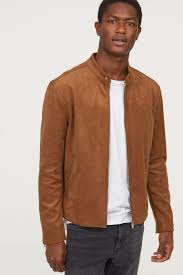 Faux Suede Jacket Brown Men H M Us In 2020 Suede Jacket Men Brown Suede Jacket Mens Faux Suede Jacket