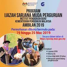 Mulai daripada tahun 1994, kementerian pendidikan telah memberi kebenaran kepada kolej. Permohonan Program Ijazah Sarjana Muda Perguruan Lepasan Spm Pismp Online Pendidikanmalaysia Com