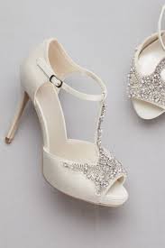 Crystal T Strap Satin Peep Toe Platform Heels David S Bridal Wedding Shoes Platform Wedding Shoes Pumps Sparkly Wedding Shoes
