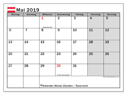 Wochenkalender 2021 zum ausdrucken : Kalender Mai 2019 Osterreich Michel Zbinden De