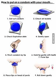 Do make sure there are no tears or defects. How To Put On A Condom With Your Mouth 9gag