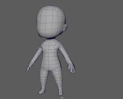 Base Chibi Lowpoly Highpoly 3d Model Chibi Low Poly Character 3d Model Character