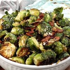 Parmesan Roasted Brussels Sprouts With Bacon Recipe Roasted Veggies In Oven Roasted Brussel Sprouts Brussel Sprout Recipes Roasted
