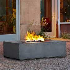Rectangular natural gas fire pit. Real Flame Baltic Rectangular Natural Gas Fire Table 50 Glacier Gray Lowe S Canada