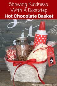Showing Kindness With A Doorstep Diy Hot Chocolate Basket Free Printable Kids Activities Saving Money Home Management Motherhood On A Dime Diy Hot Chocolate Hot Chocolate Gift Basket Chocolate Basket