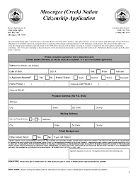Citizenship Application - Muscogee (Creek) Nation - Fill And Sign Printable  Template Online | Us Legal Forms