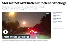 The norwegian meteor network says sunday's fireball was. Ic1nlx7ykqs5tm