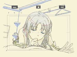 khui, index (toaru majutsu no index), ascii media works, toaru majutsu no  index, animated, animated gif, 1girl, animation cell, blue hair, cel,  clock, clothes hanger, cum, cum in mouth, cum on body,