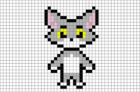 Tom Cat Pixel Art Pixel Art Graph Paper Art Pixel Art Design