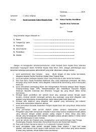 Contoh surat lamaran pekerjaan yang umum. A Surat Lamaran Calon Kepala Desa Terbaru Fix1