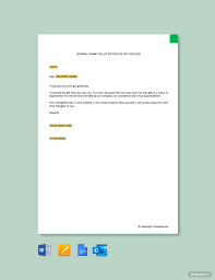 Free Formal Thank You Letter For Gift Received Template Word Google Docs Apple Pages Outlook In 2020 Thank You Letter Lettering Words