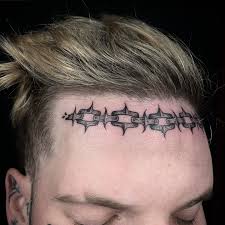 Image result for quirky pylon forehead tattoo