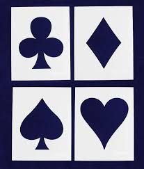 A card of one suit cannot beat a card from another regardless of its rank. Amazon Com Playing Card Suits 4 Piece Stencil Set 8 X 10 Inches