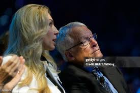 Rob Walton's wife Melani Lowman Walton speaks to Rob Walton during... News  Photo
