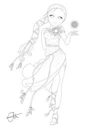 Power Of Light Outline Topmodel Template By Besthexe On Deviantart Mermaid Outline Coloring Pictures Coloring Pages