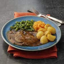 I added this to a can of condensed mushroom soup and a can of french onion soup to lamb chops in the slow cooker made. Roast Lamb In Mint Gravy Ready Meal Wiltshire Farm Foods