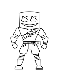 Fortnite dj marshmello coloring pages. Fortnite Marshmello Coloring Pages Free Printable Fortnite Marshmello Coloring Pages