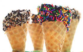 Chocolate Dipped Ice Cream Cones
