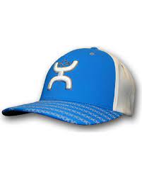 Hooey Hat Youth Blue White Delta Fabric Flexifit Ball Cap 1621blwh Y Hats Flex Fit Hats Hooey