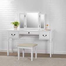 Maybe you would like to learn more about one of these? Amazonbasics Classic Dressing Table With Stool And 3 Piece Mirror White Amazon In