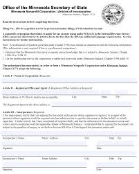 How To Start A Domestic Corporation In Minnesota Articles Of Incorporation Start Your Small Business Today