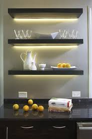Leds Make Great Accent Lights For Floating Shelves Their Slim Profile Makes Them Ideal For This Application Ikea Hangeregal Moderne Kuche Regal Dekorationen