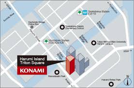 Location of ginza, japan (mall in tokyo). Directions And Map Konami Holdings Corporation