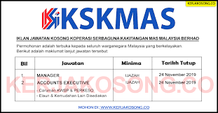 Koperasi wawasan malaysia berhad adalah diantara koperasi terkemuka yang aktif didalam memasarkan produk pinjaman koperasi kepada kakitangan kerajaan dan badan berkanun di malaysia. Jawatan Kosong Koperasi Serbaguna Kakitangan Mas Malaysia Berhad