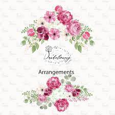 Watercolor Fuchsia And Green Design Garden Flower Clip Art Etsy Flower Clipart Flower Drawing Hand Drawn Flowers