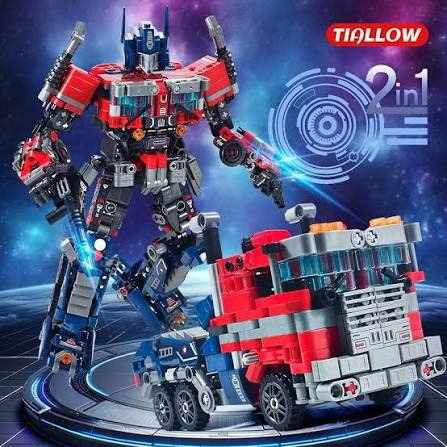 Lego robot mô hình lắp ráp màu xanh trắng đỏ nổi bật