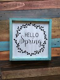 Hello Spring Sign Spring Wood Sign Wreath Sign Spring Etsy Hello Spring Sign Spring Sign Painted Signs