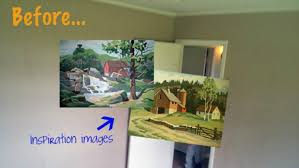 Paint by number wall mural. Before After Paint By Number Wall Mural Apartment Therapy