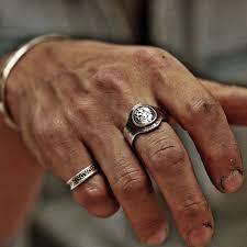 St Christopher Ring Vintage Ring Rustic Ring Bulky Ring Etsy Mens Rings Fashion Mens Gemstone Rings Mens Accessories Vintage