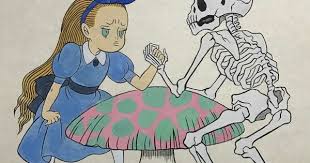 instagram 上的 石黒亜矢子 ishiguroayako 描いてます アートフェア東京2017出品小作品 アリスと骸骨幽霊 宇野亞喜良 石黒亜矢子展 変奏曲 3 17 18 19artfairtokyo com 作品 アート 幽霊