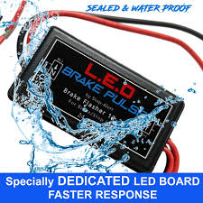 Amazon Com New Led Brake Pulse Flasher By Stop Alert Universal Speed Light Strobe Controller Module Relay Latest Generation Tail Light Stop Bulbs For Cars Trucks Motorcycles 24 Watts For